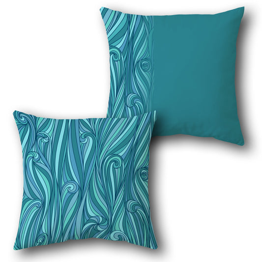 Ocean Wave Pattern Pillow