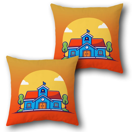 Schoolhouse Sunset Pillow Set