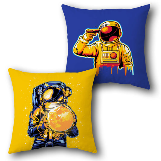 Cosmic Reflections Astronaut Pillow Set – Set of 2