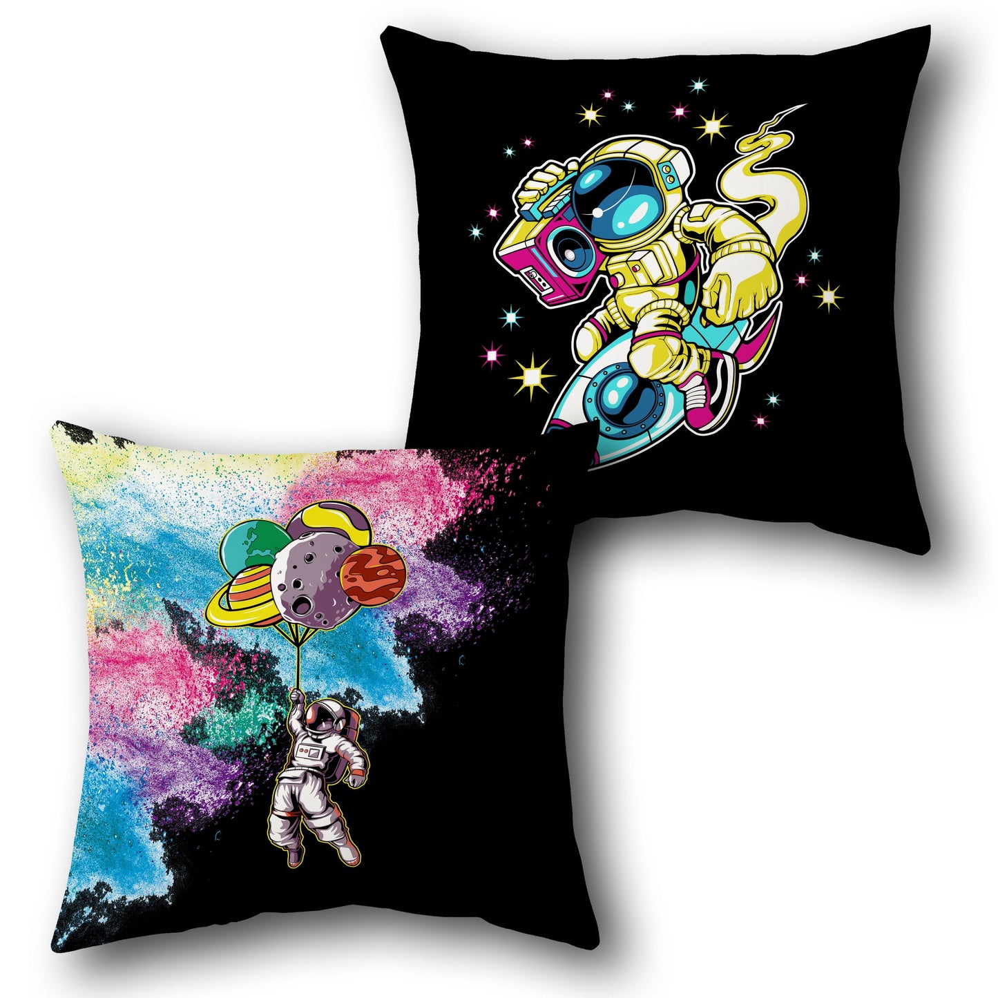 Cosmic Vibes Astronaut Pillow Set – Set of 2